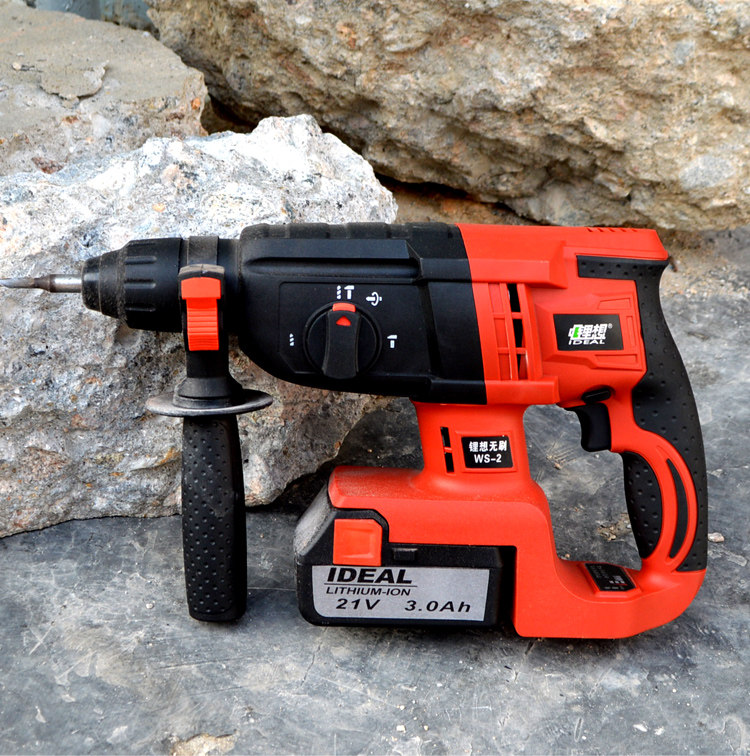 充电电锤锂电冲击钻三用手电钻工业级大功率混泥土无刷轻型电捶镐