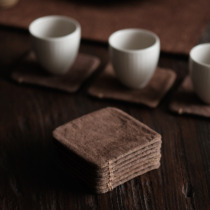 Hand-made fabric Persimmon dyeing coasters Hand-sewn coasters Fair coasters Pot mats Insulation mats Cup holders