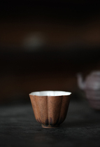 Tao author Ayu Flower Mouth Cup Ancient Yellow Glazed Makeup Earth Small Tea Cup Smelling Cup Smelling Cup 30ml