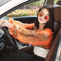 Summer driving sunscreen for small shawl women 100 hitch ride-hailing car theorist thin sunscreen snowspun silk scarves short outlap