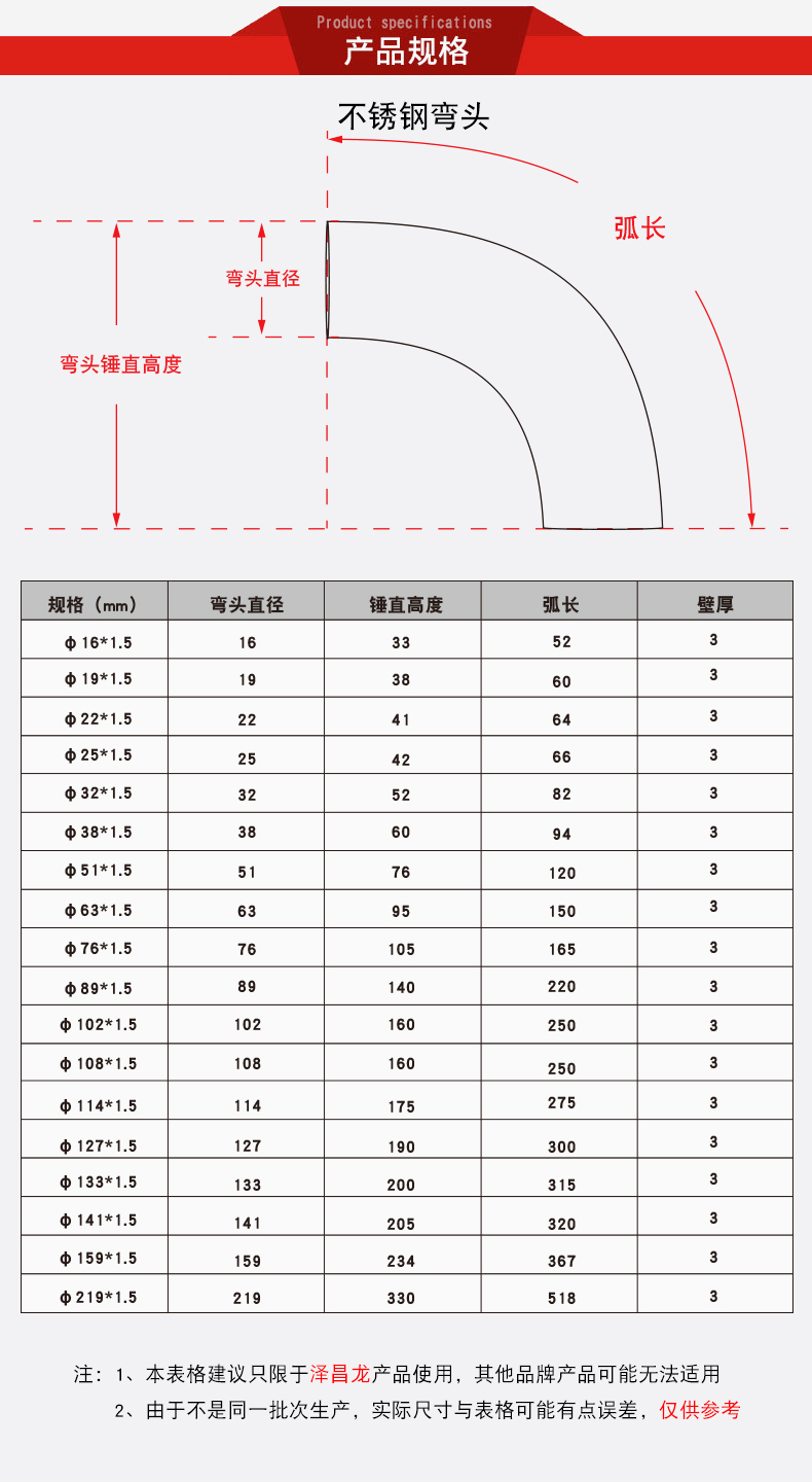 316l不锈钢冲压焊接弯头 不锈钢弯头 90度对焊弯头Φ16-Φ108_双氙