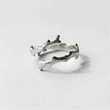 Personality versatile simple design S925 sterling silver jewelry temperament, beautiful vegetarian silver branches opening ring ring female ring Personality versatile simple design S925 sterling silver jewelry temperament, beautiful vegetarian silver branches opening ring ring female ring