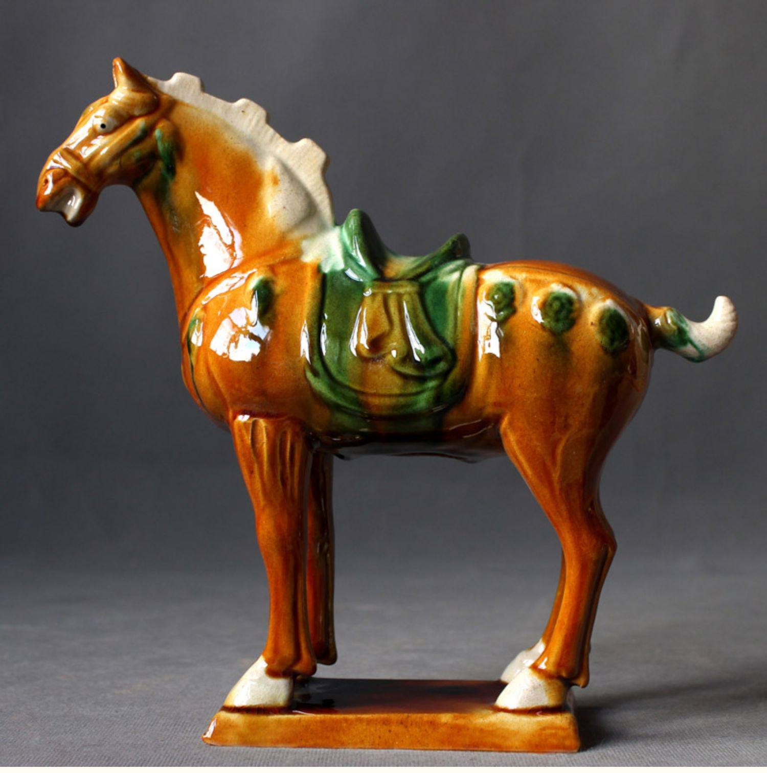 唐三彩马陶瓷马六骏马摆件家居工艺礼品马到成功摆件马上有钱对象