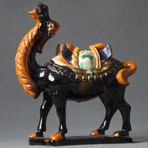 Ceramic Camel Pendulum pieces Living room Home Collection Art Deco Camel Tang Three Colorful Machuma Retro Decorations
