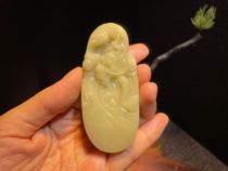 Susan Hibiscus Stone Old Sexual Hibiscus Pendulum Pieces Collection Panasonic Elegant Seal Engraving Seal Yaan Green Raw Stone