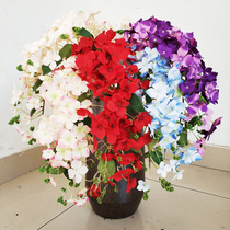 Simulation Hydrangea soft branch Hydrangea wedding flower arrangement props wall decoration landscaping simulation wild hydrangea