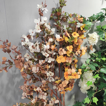 Emulated autumn leaves single branch original wild small leaves Mini grape leaf decorated with leaf retro-coloured with flower arrangement material