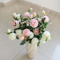 Simulation of foreign peony wedding landscape simulation flower fake flower silk flower home decoration vase flower arrangement desktop placement