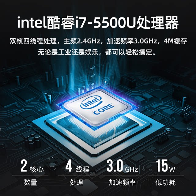 Xinchuang cloud mini host quad-core j1900 home office dual network dual string i75500u ຝັງຄອມພິວເຕີອຸດສາຫະກໍາ