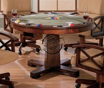 Solid Wood poker two-in-one round poker table table coffee table