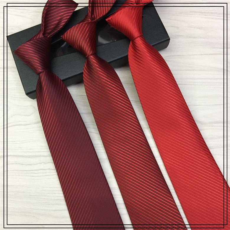 男士酒红色斜纹领带枣红红暗红色演出表演合唱团活动韩版8cm