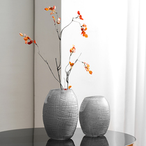 Light luxury glass vase ornaments living room flower arrangement modern simple home TV cabinet desktop simulation flower soft decoration