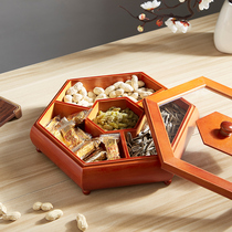 New Chinese fruit plate home 2021 new high-end atmospheric living room coffee table light luxury desktop snacks dried fruit storage box