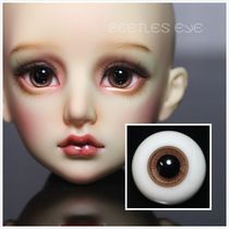 (Dolly Planet)BJD baby with handmade glass eyes Real wind wood brown S-05 with a small rainbow