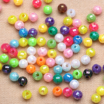 6mm beaded cut surface colorful beads ball diy handmade creative jewelry acrylic loose beads beads