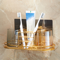 Bathroom toilet toothbrush holder rack electric toothbrush holder wall-mounted nail-free punching table Desktop Storage