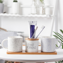 Brushing Cup couple mouthwash Cup toilet simple ceramic toothbrush cup set home pair creative wash cup