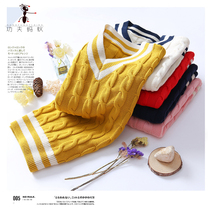 Childrens sweater vest girl Autumn new vest boy spring and autumn Academy style big childrens sweater TR0106