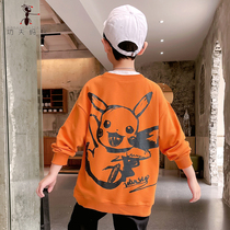 Childrens long sleeve T-shirt boys 2021 New Korean version of the childrens coat spring and autumn dress foreign style base shirt WY2157