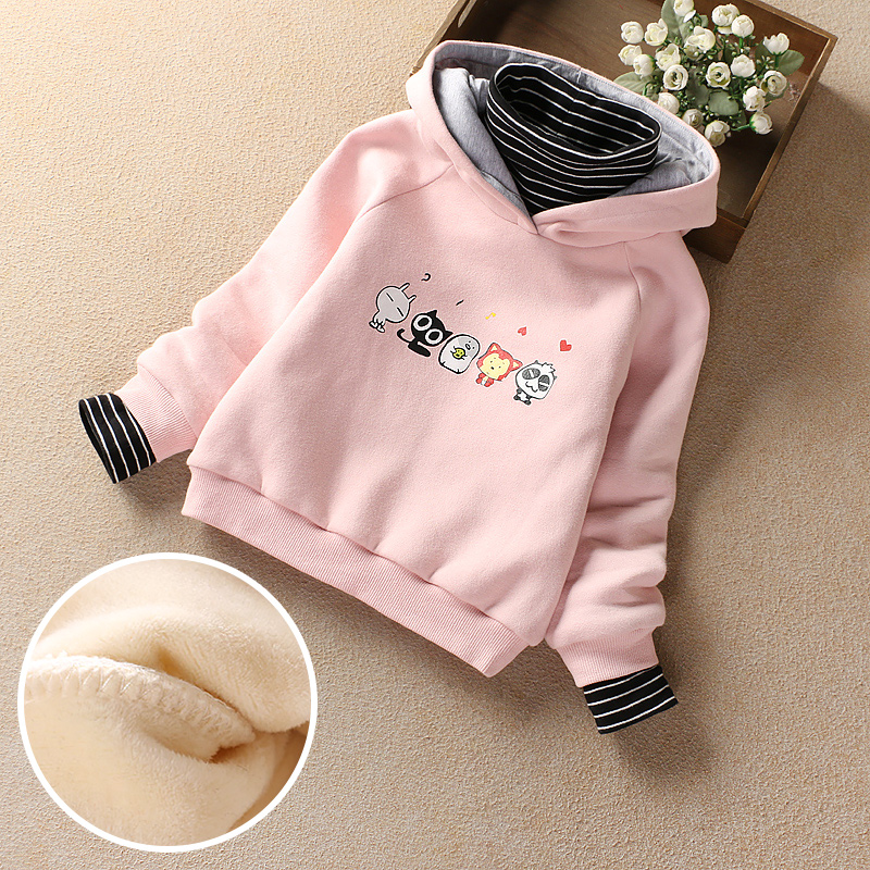 Girl gush thicken sweatshirt 2023 new ocean gas autumn and winter dress female CUHK Warm Jacket Tide Children Coats-Taobao