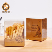 Long strip transparent pet window fries biscuits West Point plastic box Cookie Egg Roll snack handmade baking package box