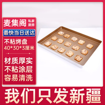 McSet loft bakery Rectangular Golden Nonstick Baking Pan Cake Roll Pizza Dish for its biscuit oven