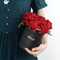 Mo Ge fake flower simulation moisturizing rose living room home dining table floral ornaments decoration flower silk flower bouquet decoration