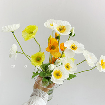Yu beauty flower bouquet big branch simulation poppy flower home living room decoration flower decoration wedding photography props Flower