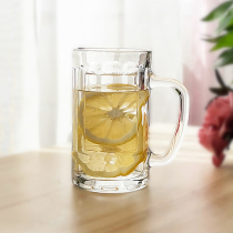 6-pack green apple glass Household large thickened heat-resistant beer glass without cover teahouse ktv bar