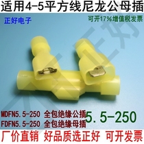 Cold pressure terminal FDFN5 5-250 nylon shell full package insulated terminal insert spring 500 packets