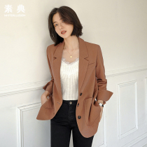 Suit Jacket Woman 2022 new Korean version Short style Leisure Inn Wind Temperament Design Sensation Little West Suit Women Spring Fall