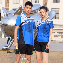 Badminton uniforms for men and women new quick-drying short-sleeved table tennis clothing competition team uniforms breathable sports suit group purchase customization