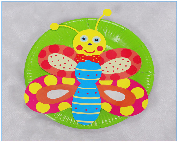 幼儿园益智儿童手工制作纸盘画贴纸画diy粘贴画材料包