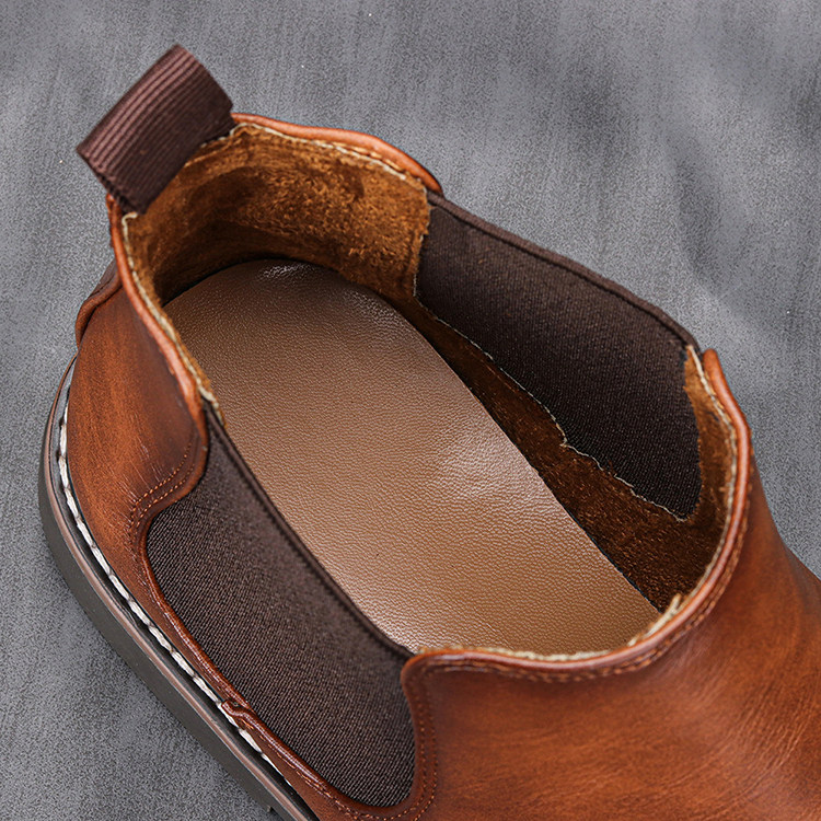 40 ~ 46 Boots Chelsea Men Comense Fashion Leather Shoes 