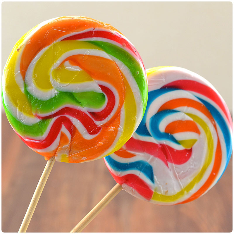 圣诞节糖果七意大支创彩波棒彩虹花卷蜜棒糖送女友闺板活动礼品