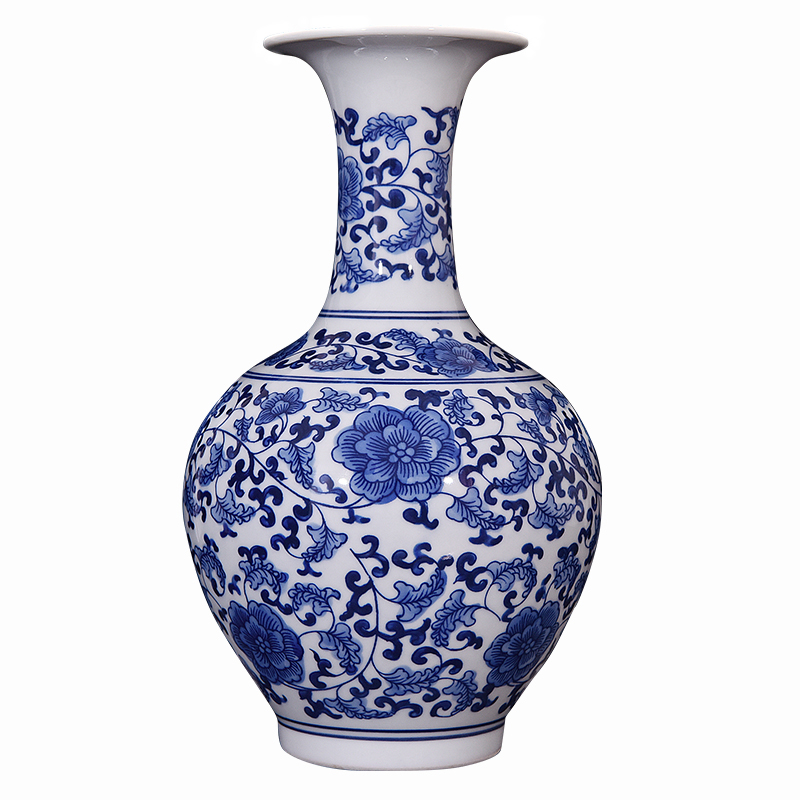 Jingdezhen ceramics classic blue and white porcelain vases, flower arrangement sitting room of Chinese style household adornment handicraft furnishing articles