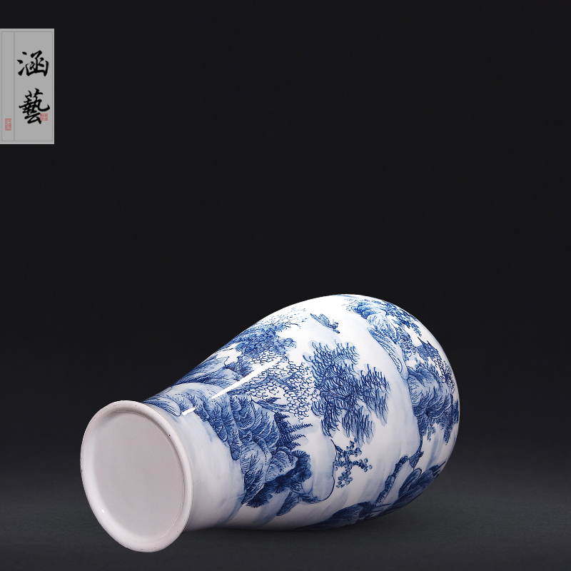 Jingdezhen ceramic hand - made porcelain shan spring scenery beauty bottles of sitting room place flower arrangement of new Chinese style decoration