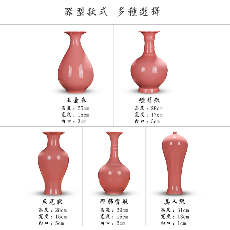 Jingdezhen ceramics flower vase modern Chinese style household creative process wine sitting room adornment small place