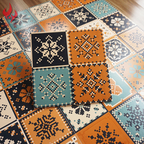 Retro Quadu Lattice Flower Brick 300 Bathroom Shower Room Background Wall Brick Kitchen Tile Toilet Floor Tile Balcony Flower pieces
