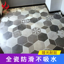 Cement hexagonal brick Tiles Hexagonal tiles Nordic bathroom wall tiles Kitchen living room Balcony non-slip floor tiles
