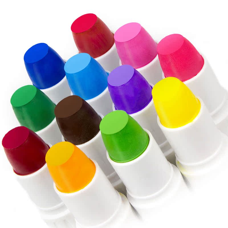 小滑安全 儿童蜡笔 无毒可水洗 油画棒可旋转涂色36色套装画笔产品展示图1