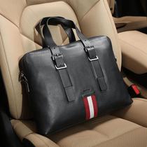 Men Casual Tide Genuine Leather Single Shoulder Bag Handbag Business Cow Leather Large Capacity Briefcase Inclined Satchel Bag Big Bag