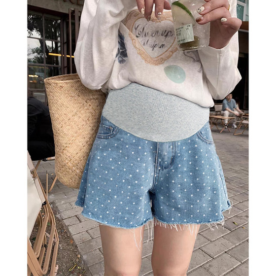 Pregnant women denim shorts light blue diamond printed summer thin style loose slimming belly-reliable wide-leg pants
Pregnant women denim shorts light blue diamond printed summer thin style loose slimming belly-reliable wide-leg pants