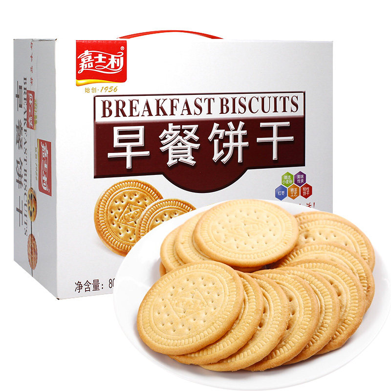 嘉士利全麦代餐早餐饼干整箱800g