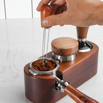 Stainless steel needle cloth powder wooden handle coffee cloth powder caking break-up tool coffee machine kit