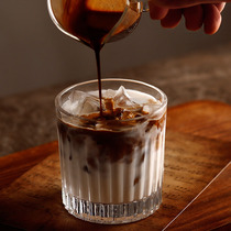 ins minimalist retro glass Japanese coffee shop latte cup Cup dirty dirty coffee cup swords Cup