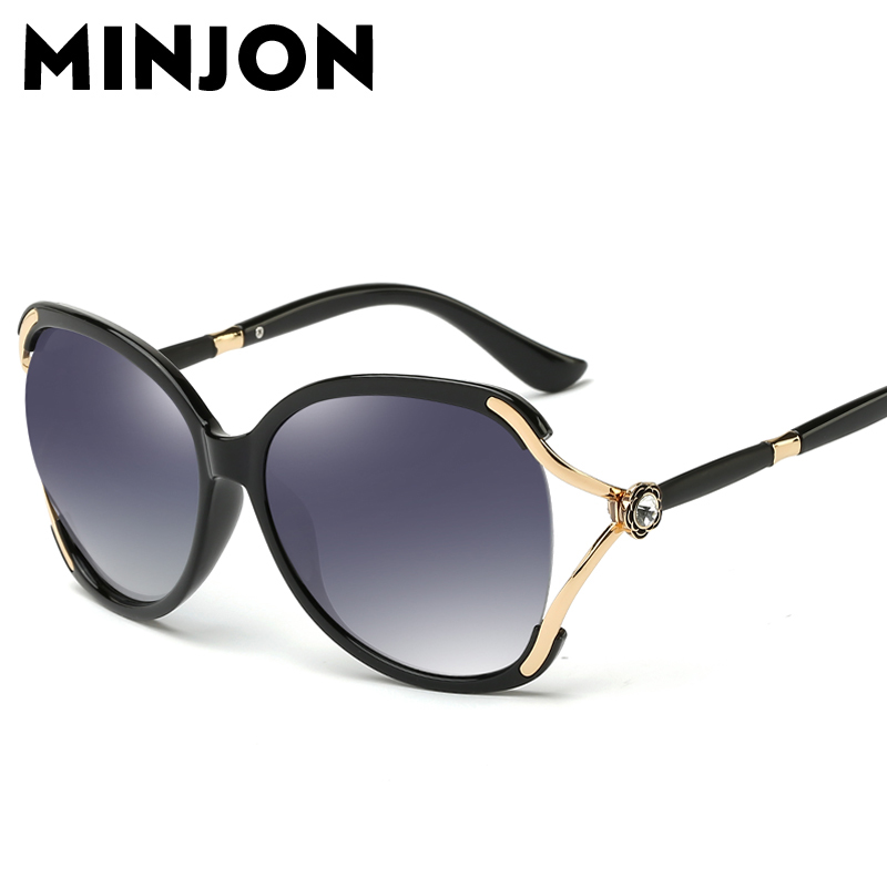 Large frame sunglasses female face with thin face face driving sunglasses female hollow elegant polarized sunglasses