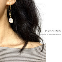 PHOSPHENES gold fashion wild fantasy cool sweet screw earrings Shaped pearl earrings handmade