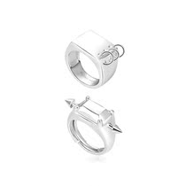 SANN STELLER three Miao silver willow ring neutral couple opening ring niche chicpath