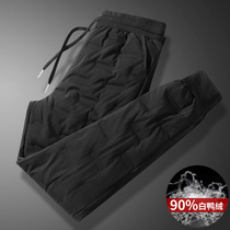 Winning Sky Dragon Winter Down Pants Mens Pants Anti-Chill Cotton Pants Thickening Style Outdoor Warm Outside Wearing Duck Suede Pants
